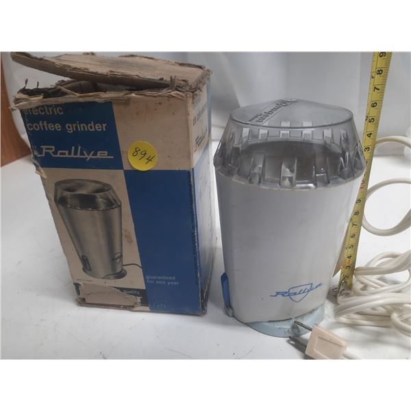 Rallye Electric coffee grinder- works - with original box