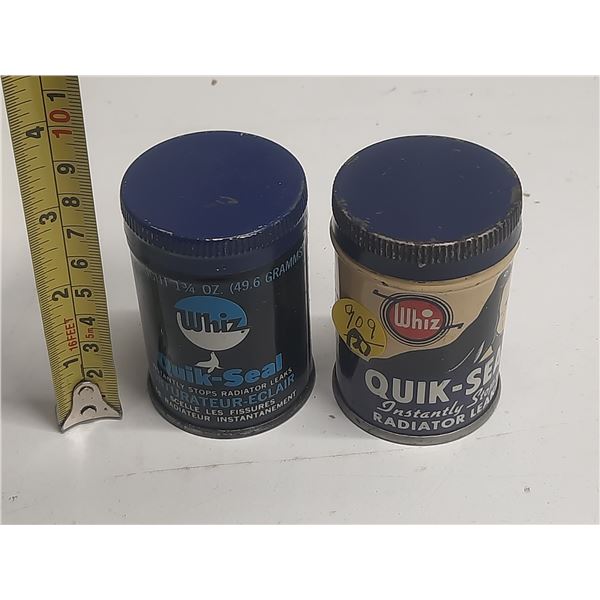 2 quick seal radiator leak tins- full