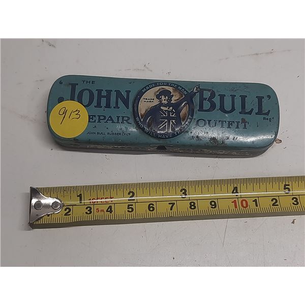 John bull repair tin with contents