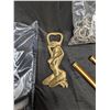 Image 2 : (3) Samurai Keychain Blades , Possible Brass Bottle Opener, and etc.