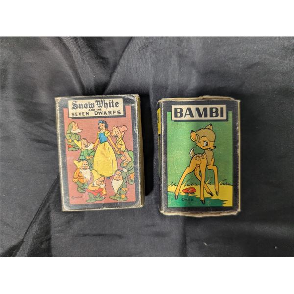Walt Disney Vol.4 and 6 Bambi and Snow White Card Games w/ original Box