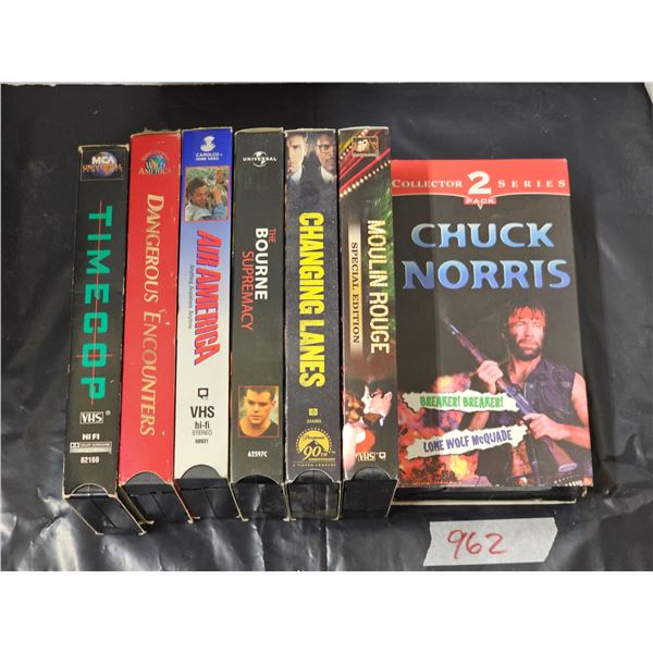 (7) VHS Movies (Includes Chuck Norris 2pk)
