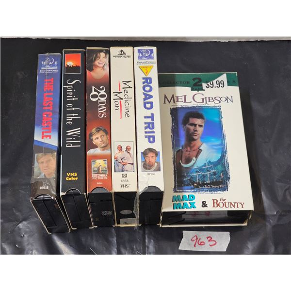 (7) VHS Movies (Includes Mel Gibson 2pk)