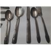 Image 3 : Lot of Spoons, Fork and Knife - Silver/Siver Plated (Can't Prove Authenticity)