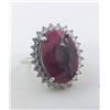 Image 2 : 5.5 ct Certified Sterling Silver Ruby gemstone Ring ($8,160 Appraisal)