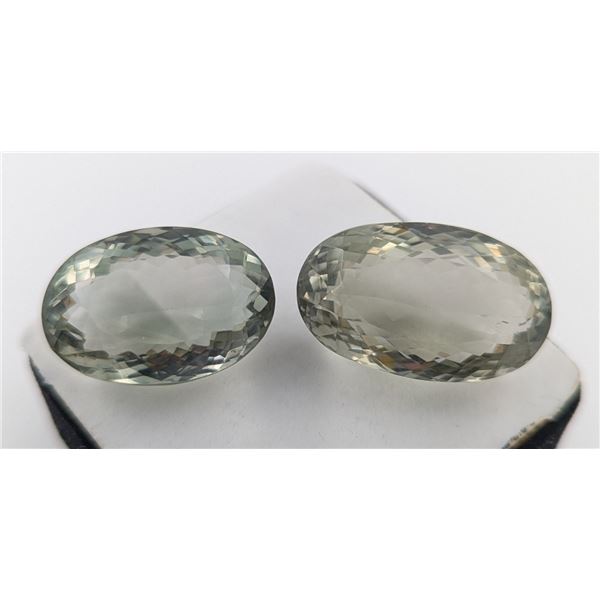 82.5 ct Certified Prasiolite gemstone Pair ($13,200 Appraisal)