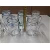 Image 2 : (7) Vintage Country Fair Drinking Jars - (Blue Jar Have Chip)