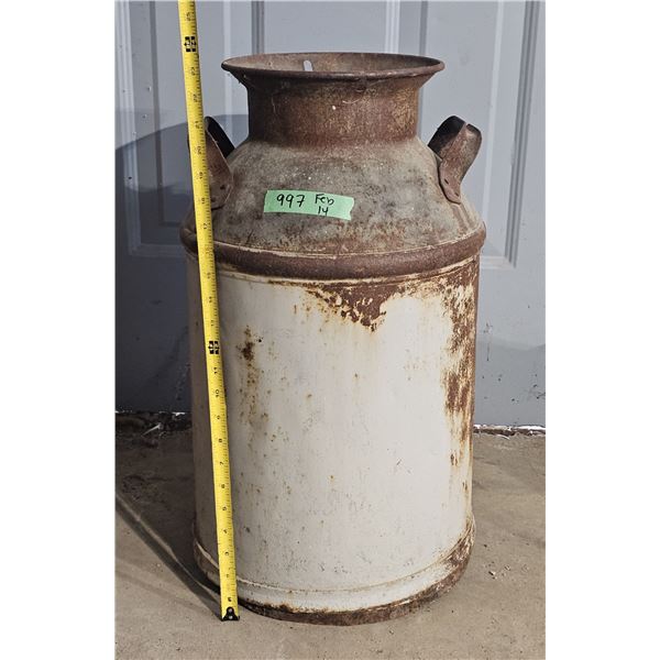 Large Vintage/Antique Cream Can