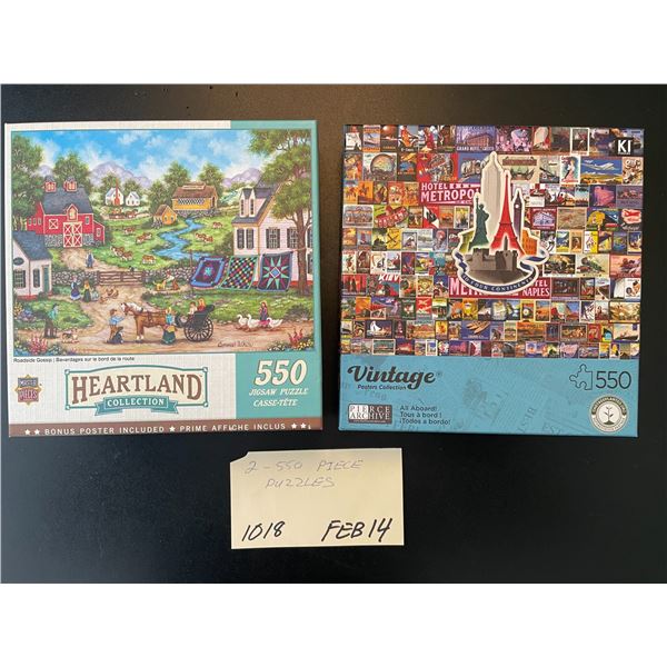 2 - 550 piece puzzles