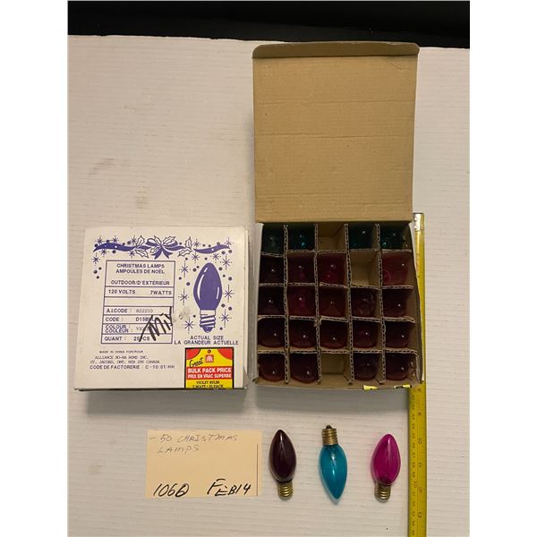 50 Christmas lamps - mixed colours