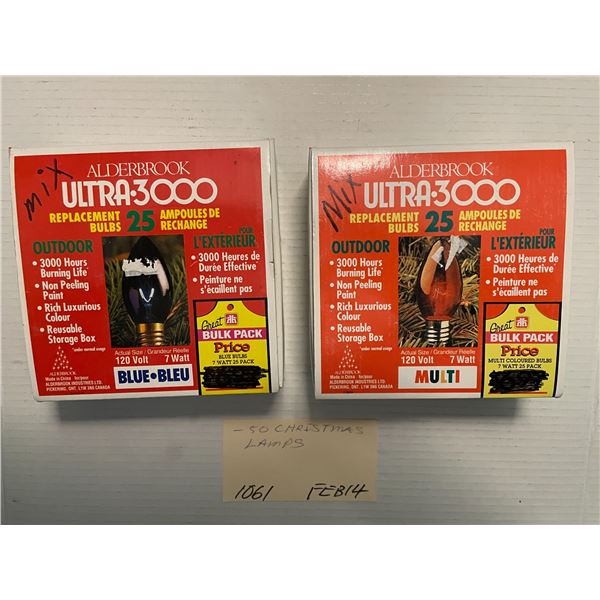 50 Christmas lamps - mixed colours