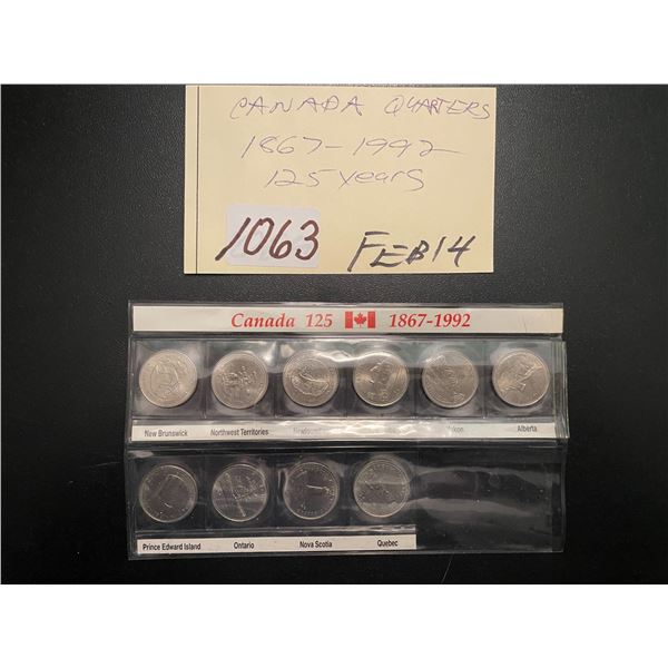 Canada quarters - 1867-1992 - 125 years