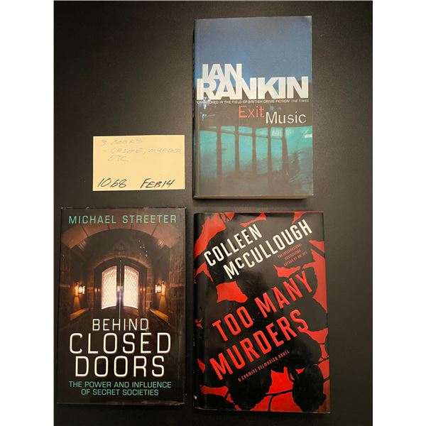 3 books - crime, murder, etc.