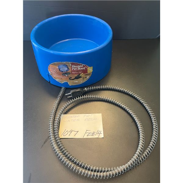 Heated pet water dish