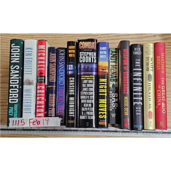 lot of assorted books