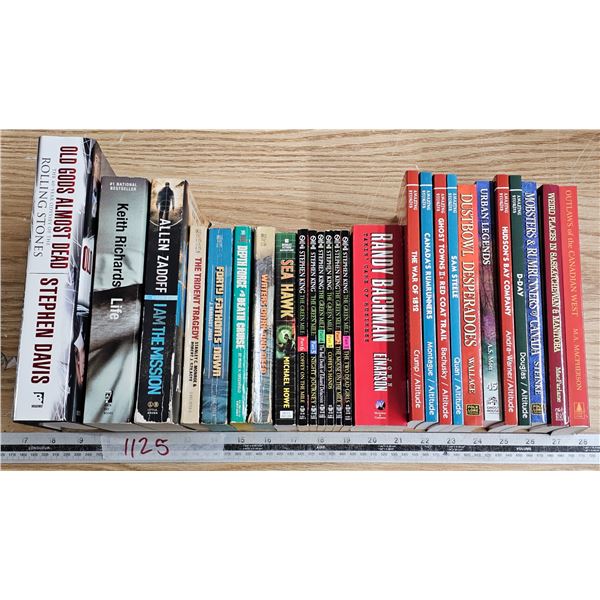 lot of assorted books