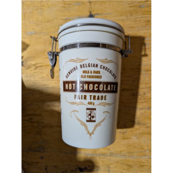 Genuine Belgian Chocolate Hot Chocolate Storage Container w/ Unique Design