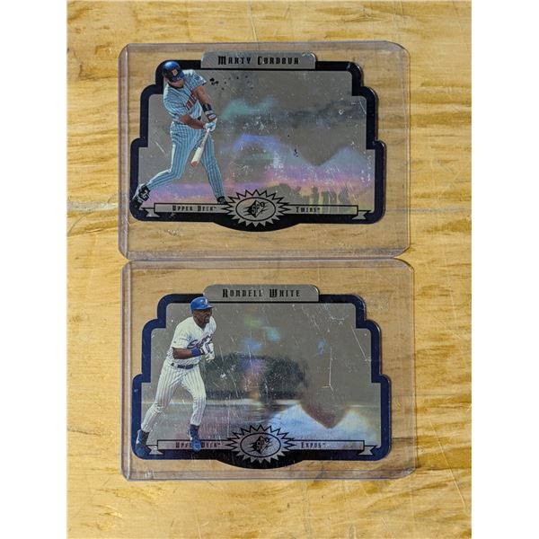 1996 UD SP Rondell White #39/ SPX Marty Cordoua Gold Card #38 Holographic