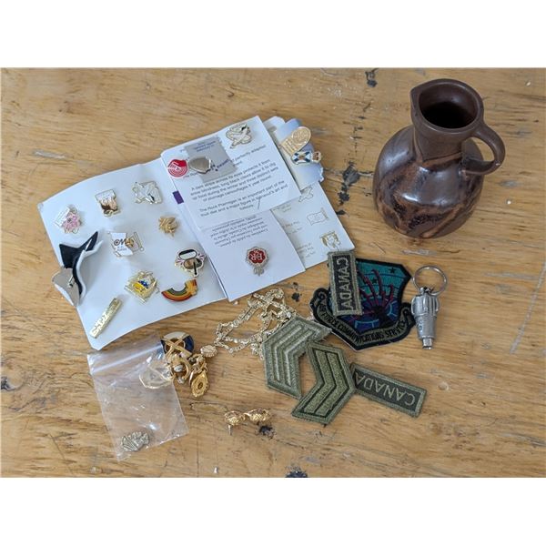 Lot of Misc. Items (Pins, Jewelry, Patches, and etc.)