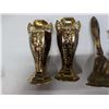 Image 4 : Lot of Miniature Brass Items (Candle Sticks, Bell) and Fake Brass Vases