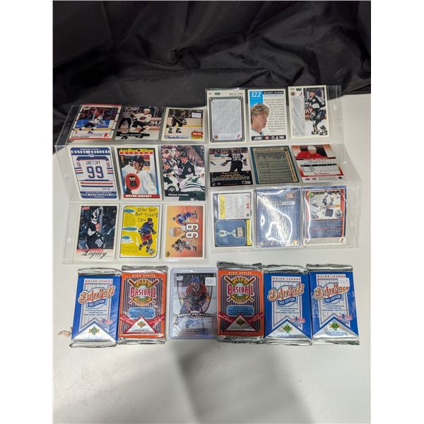 Lot of Sport Cards (Sealed Vintage Baseball cards, and hockey Cards)