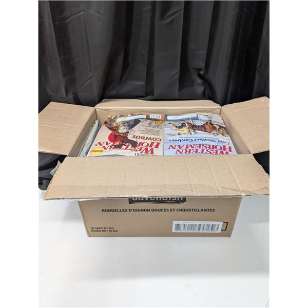 Box full of Vintage Western Horseman Magazines