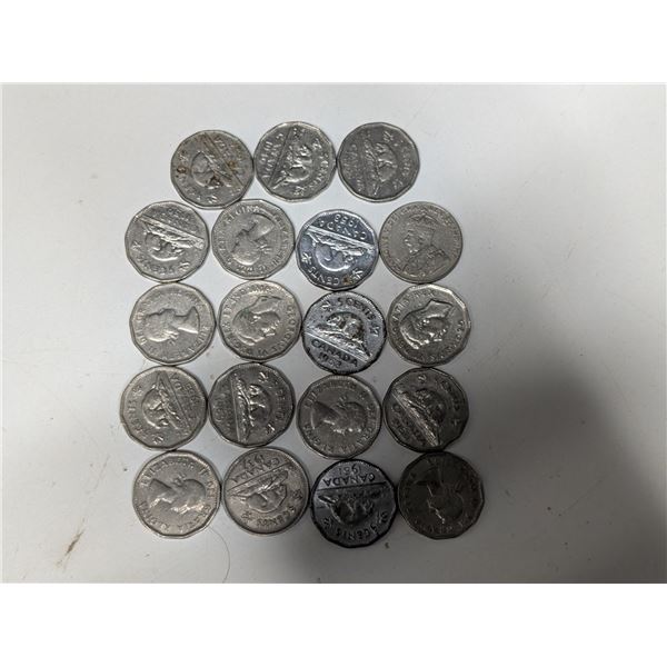 Lot of Vintage Canadian Nickels