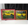 Image 1 : (2) Framed Pictures w/ Same Car in Both Frames
