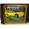 Image 4 : (2) Framed Pictures w/ Same Car in Both Frames