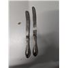 Image 1 : (2) Vintage Silver .800 Knives (1) Broken