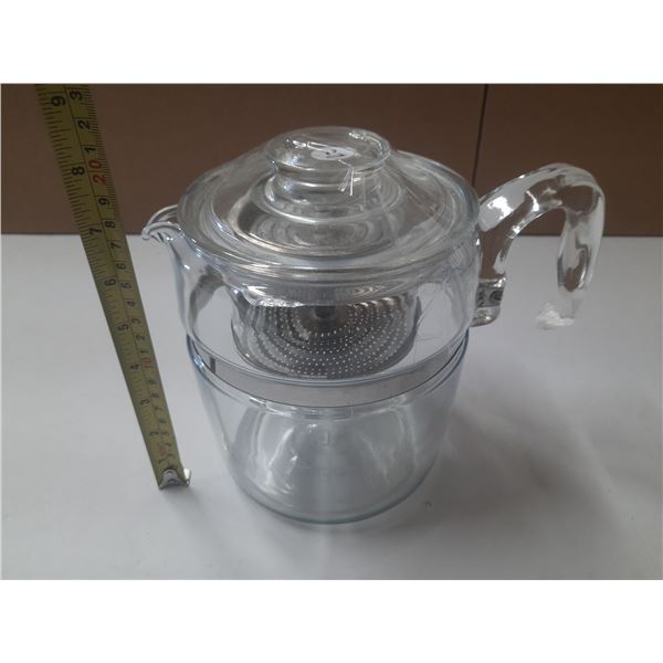 Complete Glass Pyrex - 9 Cup Coffee Percolutor. (It have Chip)
