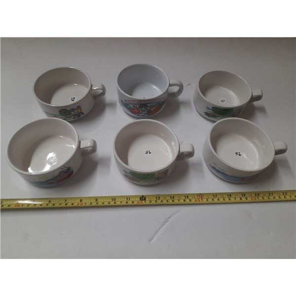 (6) Campbell Saup Bowls. (Assorted Design)