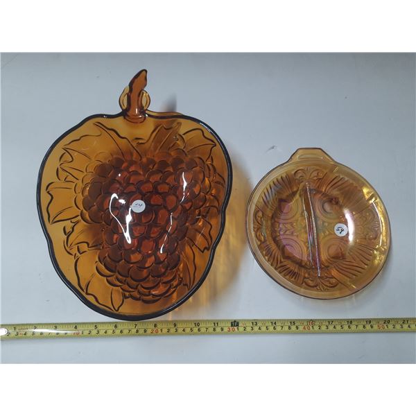 1 Large Fruit Bowl and 1 Pickle Dish.