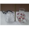 Image 2 : Whistling Glass Tea Kettle and Juice Decanter.