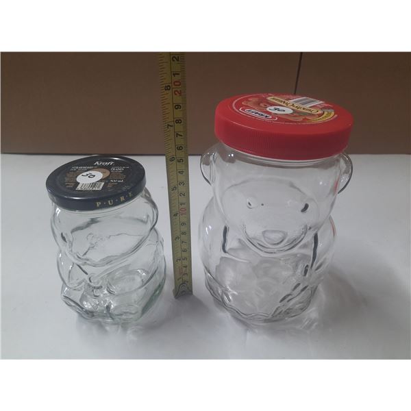 2 Kraft Peanut Butter Jars.