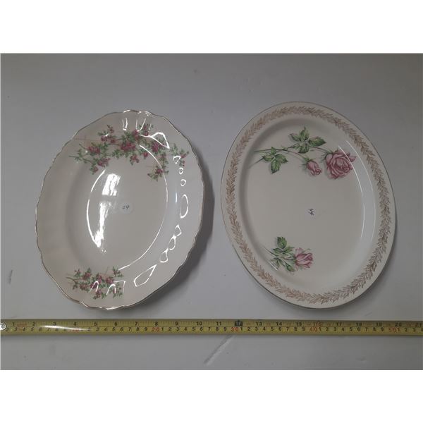 (2) Plates - Gold Rim (England)