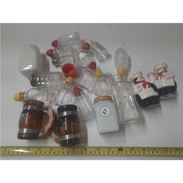 Misc Box of Salt and Pepper Shakers.