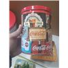 Image 4 : Collectors Tins -  (2) Coca Cola, (1) John Deere, (1) Whitman's Candles.
