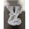 Image 1 : White Ceramic Vase (Possibly Made in Italy) White Bunny Design 8"x9"