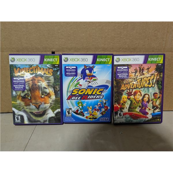 (3) Xbox 360 Kinect Games