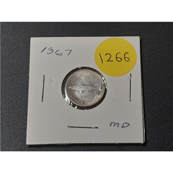 1967 Canadian Silver Ten Cents