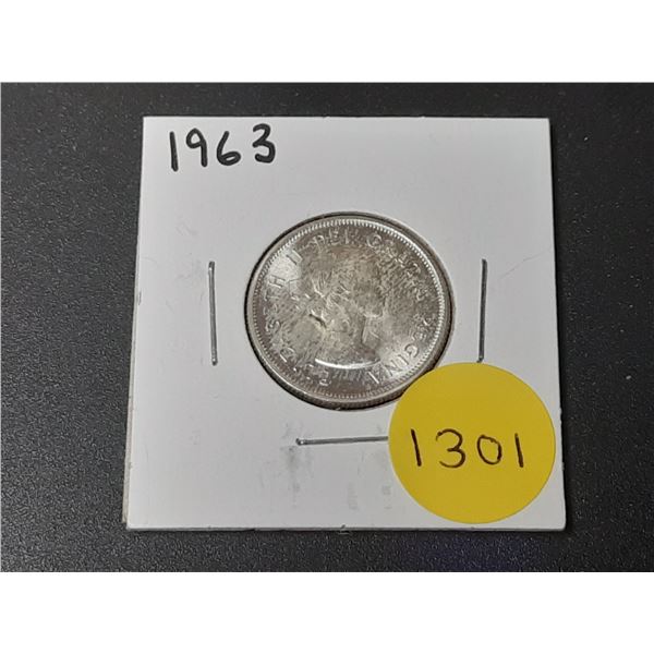 1963 Canadian Silver Twenty Five Cents