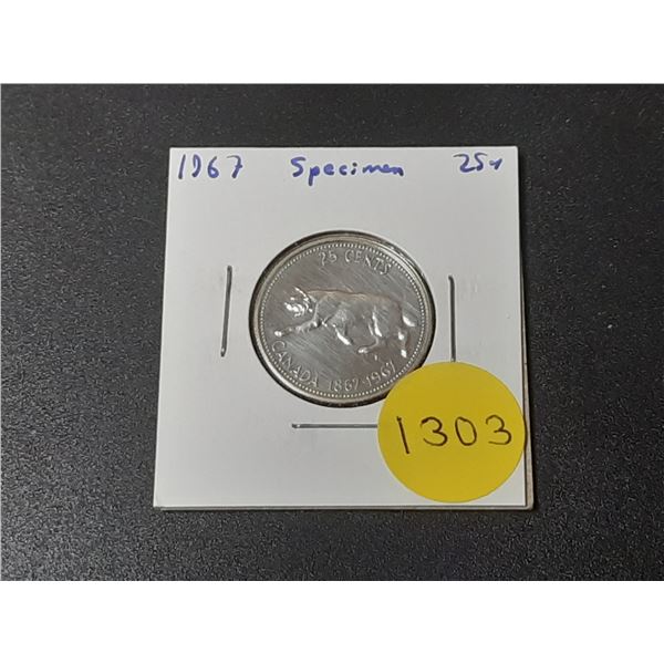 1967 SPEC. Canadian Silver Twenty Five Cents