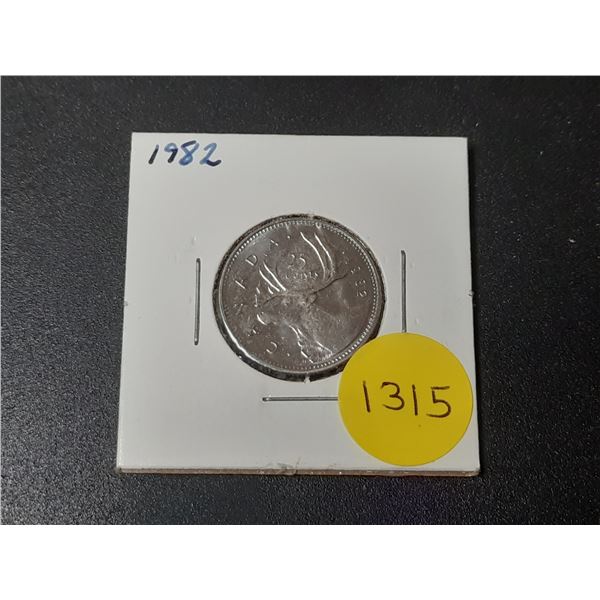 1982 Canadian Twenty Five Cents