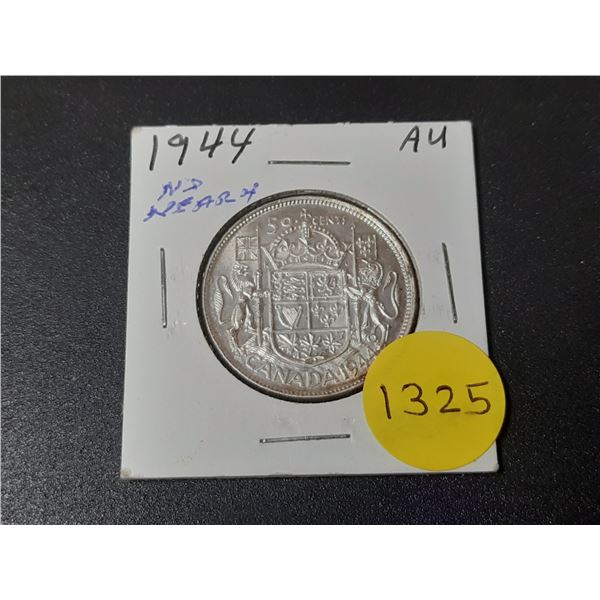 1944 ND Canadian Silver Fifty Cents - Near 4