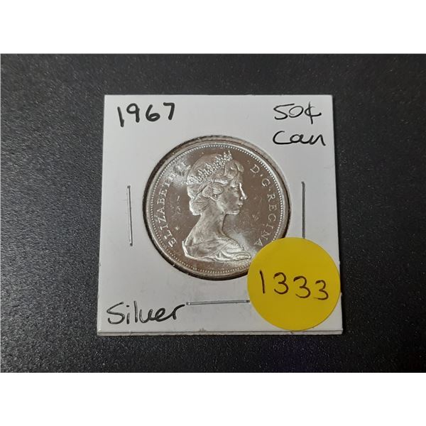 1967 Canadian Silver Fifty Cents