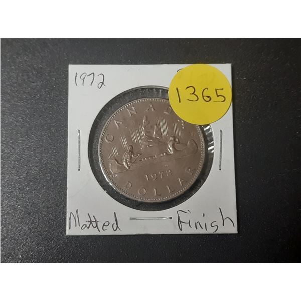 1972 Canadian Nickel Dollar - Matted Finish