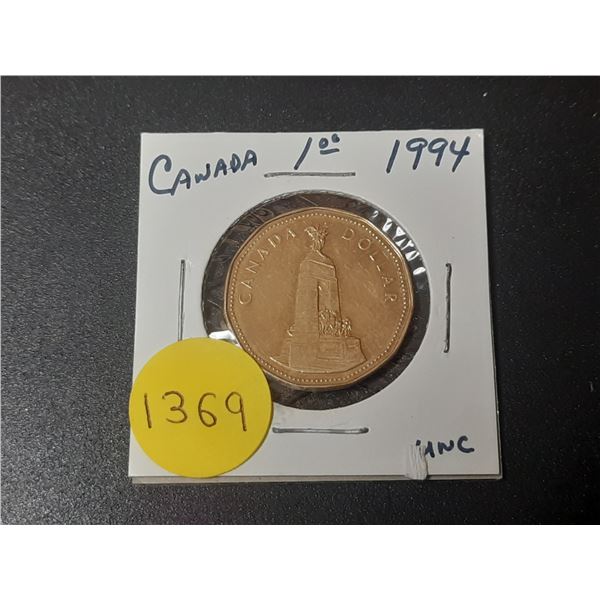 1994 UNC Canadian Loon Dollar