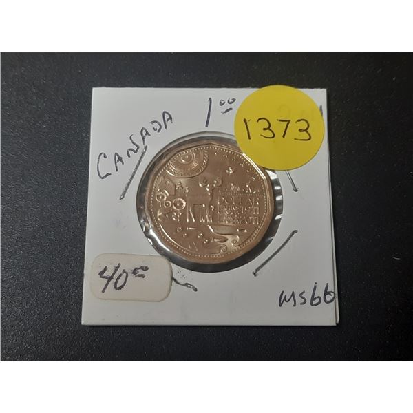 2011 MS-66 Canadian Loon Dollar - Parks Canada