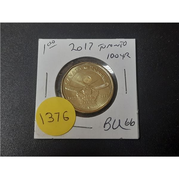 2017 BU-66 Canadian Loon Dollar - Toronto Maple Leafs 100 Year Anv.
